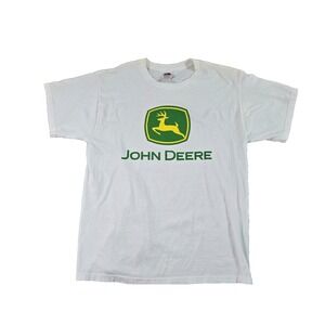 John Deere Fruit Of The Loom Heavy Cotton Tee‎ Shirt Size Large Graphic